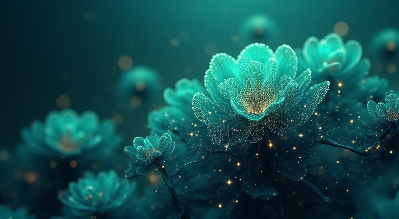 Futuristic digital environment representing AI and data analytics