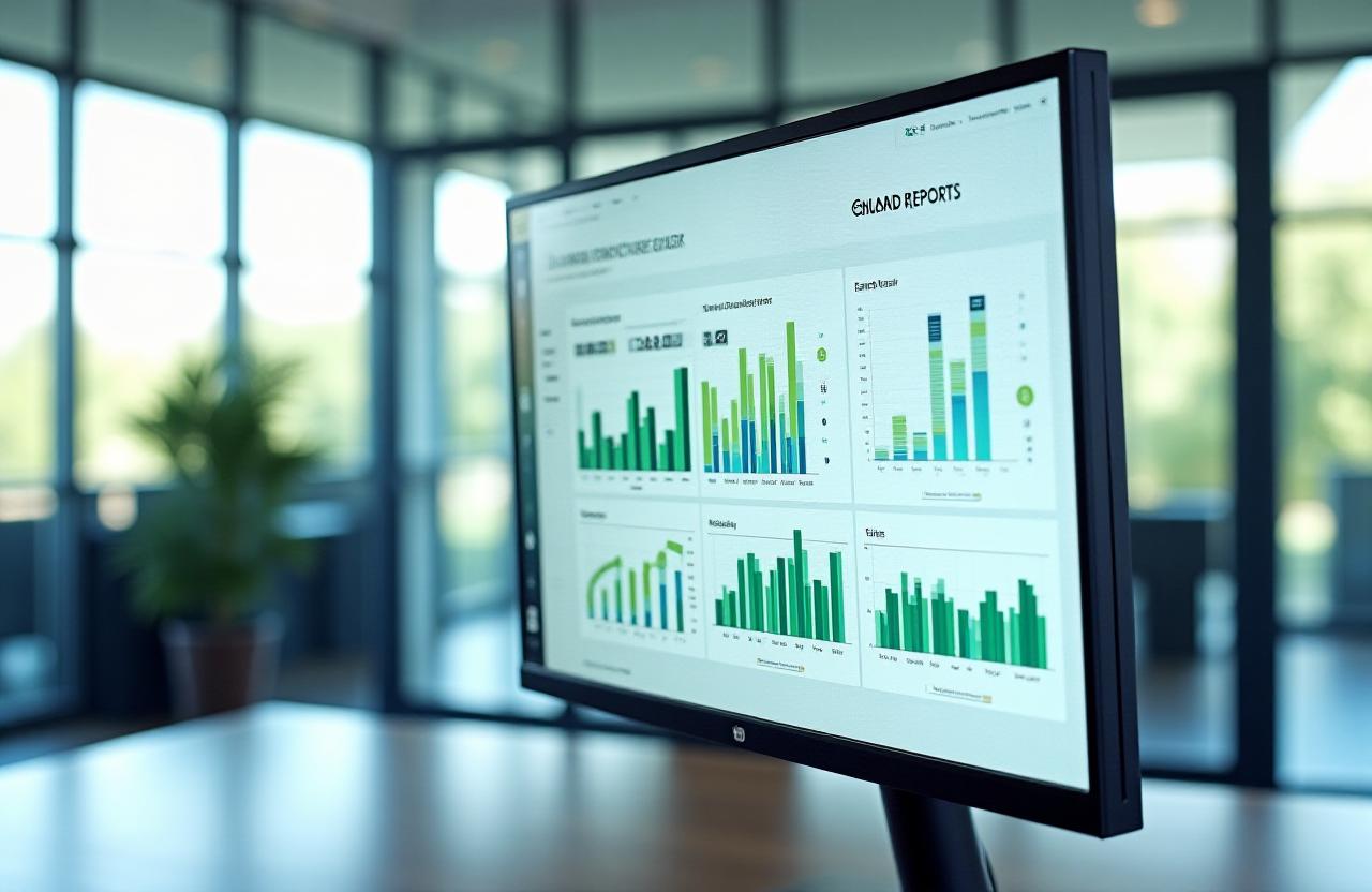 Modern business dashboard showcasing flourishing data growth analytics
